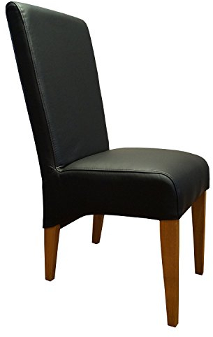 Quattro Meble Schwarz Echtleder Stühle ABBA Lederstühle Echt Leder Hermes Nero Esszimmerstuhl Lehnstuhl Rindsleder Volleder Esszimmerstühle