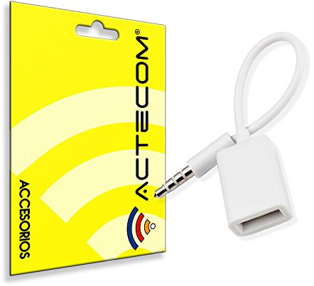 Cable Audio De Jack A USB Hembra CONEXION AUX Salida Auxiliar Radio Coche MP3 Reproductor Adaptador para pendrive