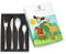 Brillibrum Design Kinderbesteck 4-teilig Silber aus Edelstahl Namens-Gravur mit Bärchen Tier-Motiv Taufgeschenk für Kleinkinder Inkl. Gravur (Gravur bis 10 Zeichen, Waldtiere)