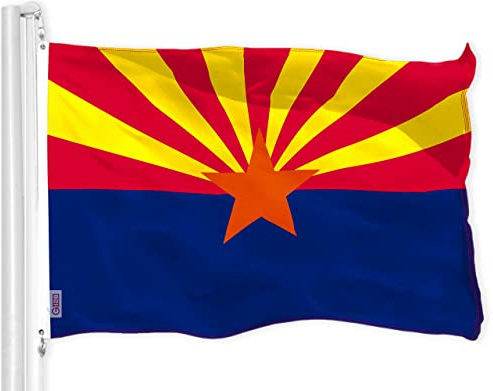 G128 Arizona State Flag 3x5 ft Printed messingösen 150d Polyester qualität Flagge innen/außen - viel Dicker und haltbarer als 100d und 75d Polyester