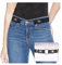 SUOSDEY Gürtel Damen Schwarz,Elastischer Gürtel für Jeans Hosen Stretchgürtel Gürtel für Damen Herren ohne Schnalle gürtel,schwarz,84-120