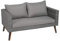 greemotion Lounge-Sofa Gomera für 2 Personen, Garten-Couch mit gemütlichen Kissen, Polyrattan-Sofa für drinnen und draußen, ca. 140 x 64 x 75 cm