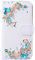 Awenroy Glitter Wallet Case for iPhone 6 Plus / 6S Plus Luxury Bling Rhinestones Diamonds Pattern and PU Leather Magnetic Flip Cover with Card Slots Holders Wallet Case - White