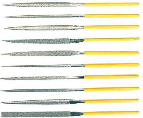 Diamant-Nadelfeilen-Set 10-tlg, für Stahl, Glas, Keramik uvm, 140mm