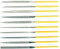 Diamant-Nadelfeilen-Set 10-tlg, für Stahl, Glas, Keramik uvm, 140mm