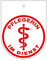 Hinweisschild f. Rückspiegel im Auto - ARZT/Pfleger/Pflegerin IM DIENST - Gr. 10x13cm - 308045/2 weiß incl. Saugnapf Farbe Pflegerin im Dienst