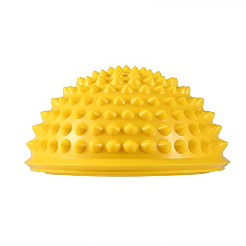 1 Stück Yoga Hemisphäre Fitness Fitnessgerät Übung Balance Ball Massagematte Übung Sprungbrett Balance Pod Gym Yoga Pilates Ball(Gelb)