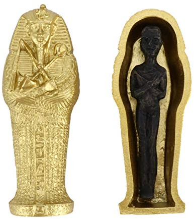 YARNOW Ebros Ägyptischen Sarkophag Box König Tutanchamun Sarkophag Sarg mit Mumie Figur Set Grabstein Historische Skulptur Halloween Stil 2