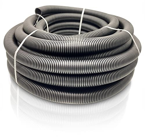 METEOFLEX PROTECT Leerrohr mit Zugdraht/Einzughilfe 750N M20 / M25 / M32 / M40 / M50 aus HDPE - Wellrohr für Erdreich, Erdverlegung, Außenbereich, Beton - hohe Druck- & Schlagfestigkeit (M32-50m)