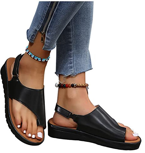 Sandales femme été confortable orthopédique hallux valgus chaussures, chaussure ete 2022 femme plateforme Bout Ouvert Casual pour Hallux Valgus Gros Orteil Pieds Larges