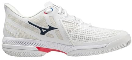 Mizuno Wave Exceed Tour 5 CC Herren-Tennisschuhe, EU, Undyed White Spellbound Paceblue, 45 EU