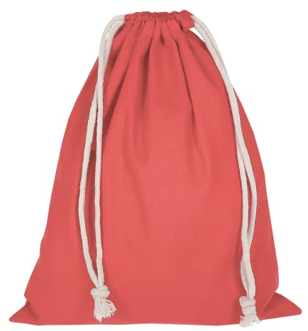 TEXXILLA Zuziehbeutel - Baumwolle | OEKO-TEX 100 zertifiziert | 25x30cm | Jutebeutel | Einkaufstasche | unbedruckt, Farbe:lachs