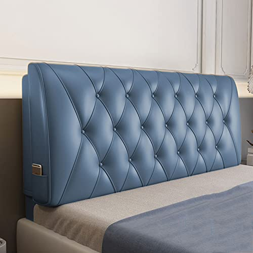 Generic Großes Kissen Zum Lesen,Einfarbiges Kopfteil Rückenlehne Keilkissen Abnehmbare Stützrückenlehne Leder Kopfteilkissen Für Bett,Tagesbett, Etagenbett,A,No headboard 78.7/200cm