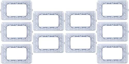 Supporto Compatibile Con Bticino Matix Confezione 10 pz 4 Moduli, Supporto Per Scatola 502 503 504 506 (10, 4)