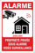 Pubblimania Propriété privée équipée d'une alarme et placée sous vidéo surveillance connectée. Panneau en aluminium d'épaisseur 3mm (Cm 15x20)