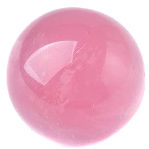 Sfera di quarzo rosa naturale lucidata 100% cristallo brillante pietra decorativa, 5-6 cm
