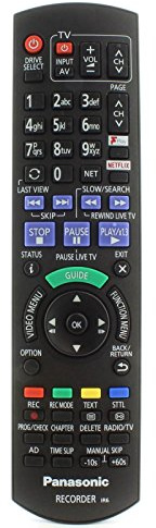 121AV Original N2QAYB001058 Remote Control Compatible with Panasonic DMR-BWT850EB DMR-HWT150EB DMR-HWT250EB DMR-PWT550EB DMR-PWT655EB Smart 3D Blu-ray & DVD Player