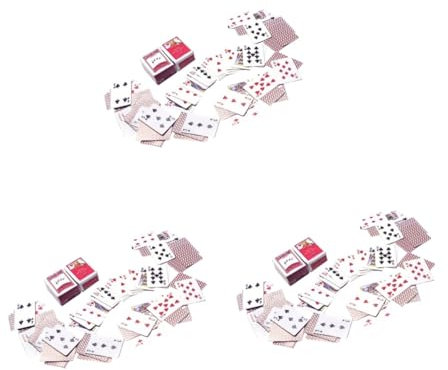 VICASKY 6stücke Mini Spielkarten Poker Kleine Spielkarten Für Brettspiele Dekoration Für Mädchen Und Erwachsene Bar Oder Büro