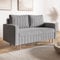 MOTIVENA Leo 2-Sitzer Schlafsofa, 160 cm Breit, Grau, Samt, Bonellfederkern