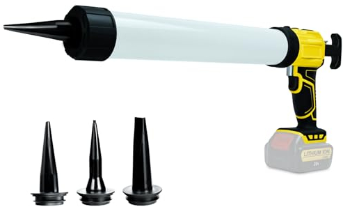 Cordless Caulking Gun Sausage Cartridge for De-walt 20V Li-ion Battery,20oz/600ml,Anti-Dripping,4 Adjustable Speeds,Powerful Electric Caulking Gun Tools,for Filling,Sealing(Battery Not Include)
