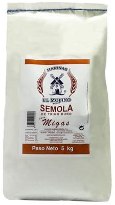 El Molino - Sémola de Trigo Duro para Migas (Saco de 5 kg) - Especial Hostelería