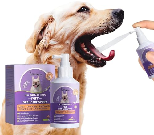 Mundspray für Hunde und Katzen, bekämpft Mundgeruch, Plaque und Zahnstein, 250 ml