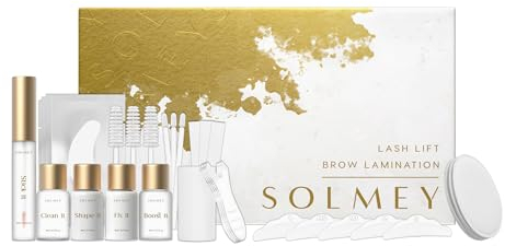 SOLMEY | 2-in-1 Wimpernlifting & Augenbrauen Lifting set | Lash Lift & Brow Lamination Kit | Professional DIY Eyelash & Eyebrow Perm with Keratin, Collagen & Castor Oil | Long-Lasting Results at Home