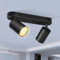 ALUSSO LED Deckenstrahler 2-flammig, abnehmbarer GU10 Wandstrahler schwenkbar um 350°, 5W 2700K Schwarz Spotlight für Wohnzimmer, Schlafzimmer und Korridor inkl. GU10 Leuchtmittel
