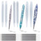 6 Pieces Of Pen Molds, 30 Pieces Of Black Pen Refills, Silicone Pen Molds, Crystal Glue Molds, Homemade Ballpoint Pen Molds, Diy Pen Casting Molds