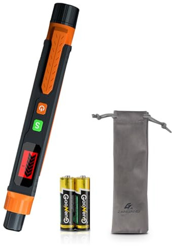 Natural Gas Leak Detector, Portable Gas Sniffer with Audible & Visual Alarm, for Combustible Gas Like Methane, Propane with 2 Batteries & Carrying Pouch