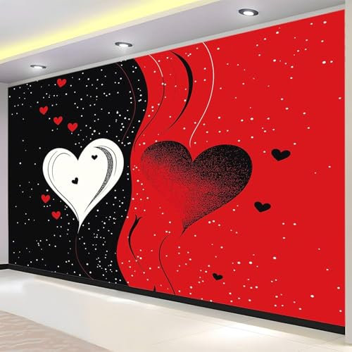 Vlies Fototapete Romantisches Paar 3D Effekt 350x256 Herz Foto Tapete Schlafzimmer Wohnzimmer Moderne XXL Wandtapete Groß Vliestapete Fototapeten Poster Wand Dekoration a.2045