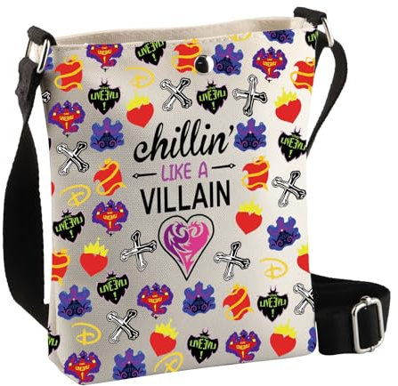 BDPWSS Funny Villain Fans Gifts Chillin' Like a Villain Evil Female Crossbody Bag For Friend, Chillin Villaind Cbag