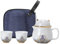 Teapot Set with Mugs, Portable Ceramic Tea Cup Set | Ceramic Teapot Set, Portable Tea Cup Set with Lucky Cat | Shockproof Porcelain Tea Cups with Infuser for Travel