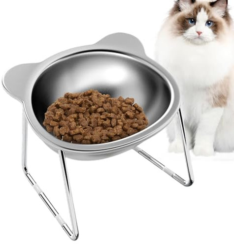 Kippbarer Katzennapf – Anti-Erbrechen Katzen Futternäpfe | Abnehmbares Design Katzenfutterschale für große Katzen, Kätzchen, mittelgroße Katzen