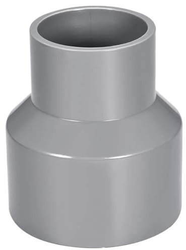 TOP-VIGOR Lot De 1 Raccords Réducteurs PVC DWV 50mm x 75mm Adaptateur De Tuyau Pour Réduction De Diamètre, Connexion Étanche Pour Systèmes D'Eau Potable Et Construction, Gris