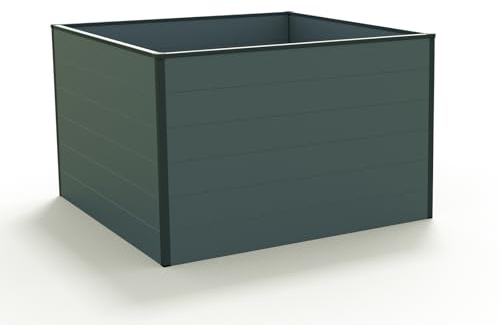 GFP Hochbeet Kräuter-Gemüse-Beet Aluminium Christina - 119x119x77cm - anthrazit