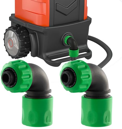 2 Pcs ABS 1/2 (12.5mm) Hose Elbow Quick Connector Garden Irrigation Car Wash Hose 90 Degree Elbow Quick Coupling Adapters