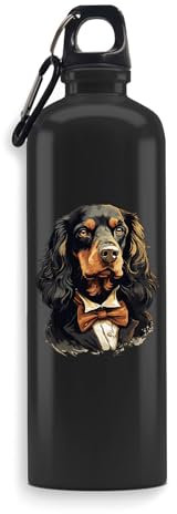 Gordon Setter Noble Pet Portrait Lustige Wasserflasche Getränkeflasche Reiseflasche Outdoor Sport Flasche