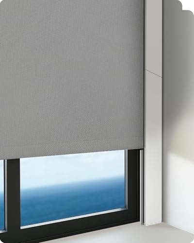 Graywind Verdunkelungsstreifen für Jalousien Rollos, 100% Blickdicht Fensterrollo Lichtspaltblocker, U-förmig, Verstellbaren Aluminium-Seitenschienen, 2 Stück, Weiß, 130–250cm