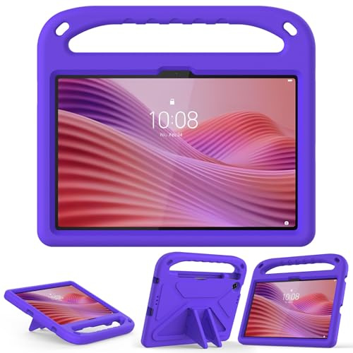 XunyLyee Kids Case for Lenovo Tab 10.1 Inch Tablet Cover,TB311XU / TB311FU | EVA Shockproof Handle Stand Children's Protective Case - Purple