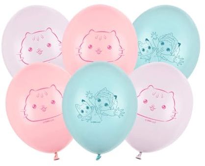 Balloons Strong 27 cm, Gabby's Dollhouse, Mix (1 Pack of 6)