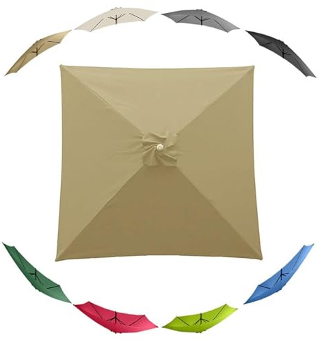Toldo cuadrado para sombrilla patio 2m,4 varillas,tela de repuesto para sombrilla de mesa de jardín,tela de repuesto para sombrilla de playa,tela de repuesto para sombrilla mesa cuadrada exterio