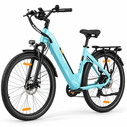 KAISDA E-Bike Damen 26/28 Zoll,Elektrofahrräder City E-Bike Herren Damen | mit 36V 20Ah Akku, bis 80 km,250W Motor, Tiefeinsteiger, 7-Gang, LCD-Display, Gepäckträger und Schutzbleche