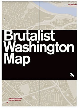 Brutalist Washington Map
