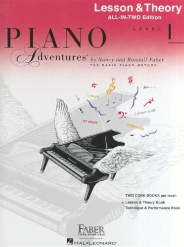 Piano Adventures: Lesson and Theory Level 1 | Faber Piano Adventures Method | Piano Sheet Music for Beginners | 54 Songs for Piano, Vocal, and Guitar ... Edition: Lesson & Theory - Anglicised Edition