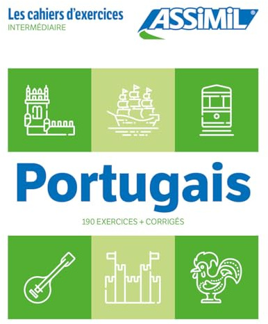 Cahier Exercices Portugais Niveau Intermédiaire: 190 exercices corrigés