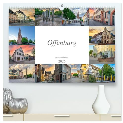 Offenburg Impressionen (hochwertiger Premium Wandkalender 2026 DIN A2 quer), Kunstdruck in Hochglanz: Zwölf wunderschöne Bilder der Stadt Offenburg (CALVENDO Orte)