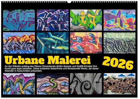 Urbane Malerei (Wandkalender 2026 DIN A2 quer), CALVENDO Monatskalender: Outdoor-Bildergalerie der Fantasie. (CALVENDO Kunst)