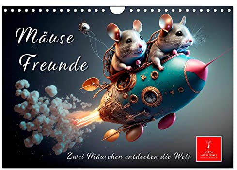 Mäuse Freunde (Wandkalender 2024 DIN A4 quer), CALVENDO Monatskalender: Bezaubernde Bilder der kleinen Mäuschen. (CALVENDO Tiere)