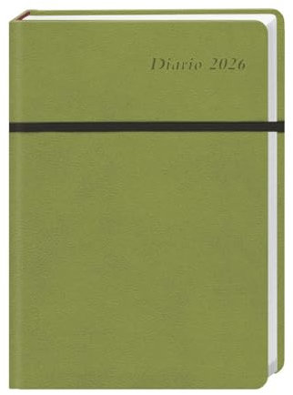 Diario Wochen-Kalenderbuch A6, grün 2026: Grüner Terminplaner 2026. Buch-Kalender mit Lesebändchen und Gummiband. Taschenkalender zum Planen von Terminen. (Bürokalender Heye)